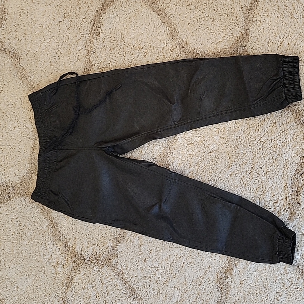 Free People Faux Leather Joggers